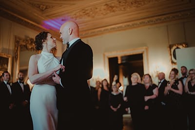 Devon at their wedding